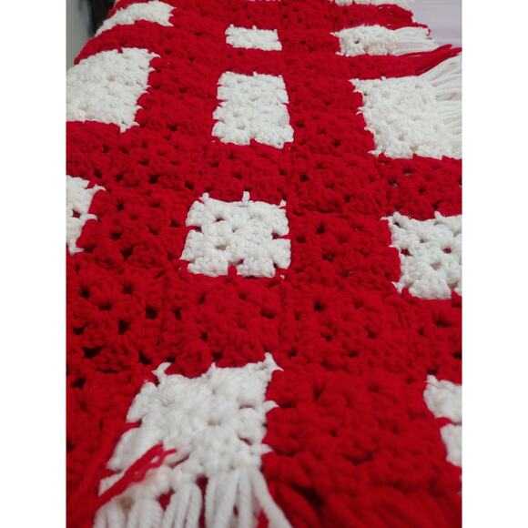 Hand Crocheted Lap Afghan Blanket - Picture 3 of 3